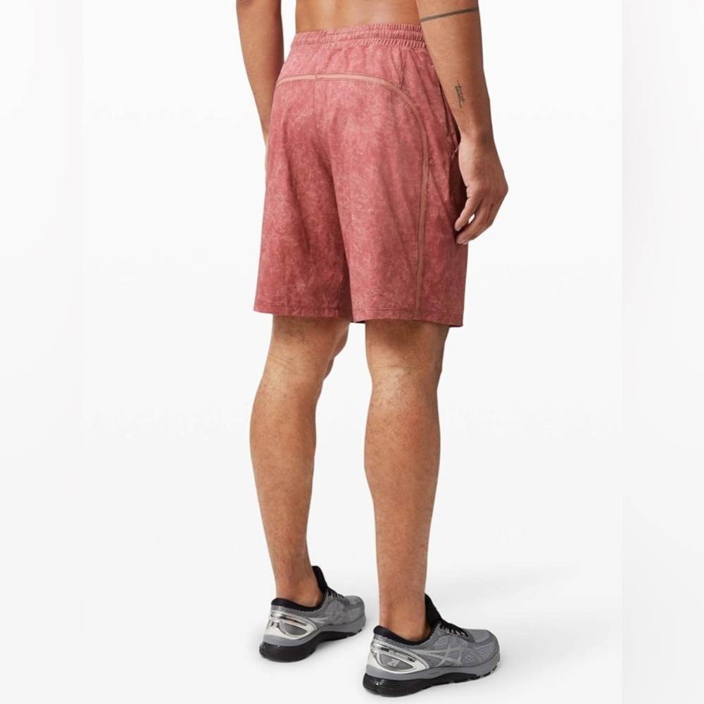 Men's Washed Red Athletic Shorts